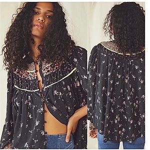 Free people floral Paloma top size medium